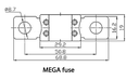 FUSE bolt-on (Mega Fuse) 150A/80V, 5 pcs