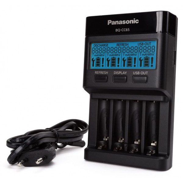 BATTERY CHARGER (Panasonic BQ-CC65) 220/12V, for AA/AAA