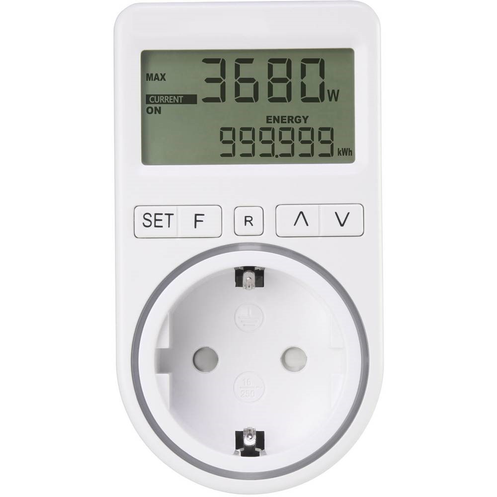 ENERGY MONITOR, 16A, min. 3000W, socket type E+F/EUR