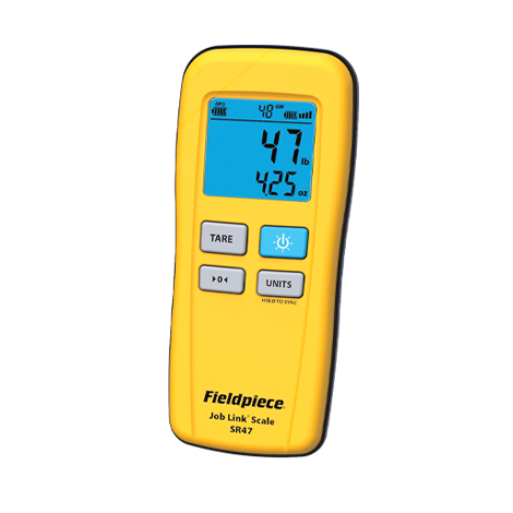 SCALE refrigerant (Fieldpiece SR47) cap.114kg,port. wireless