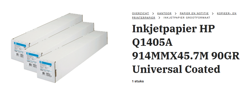 (HP Designjet T1700) PLOTTER PAPER ROLL, A0, univers. coated