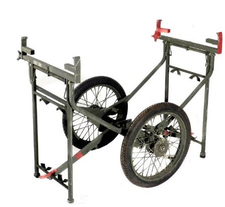 FOLDING TROLLEY for STRETCHER,  all terrain, 2 wheels 51cm