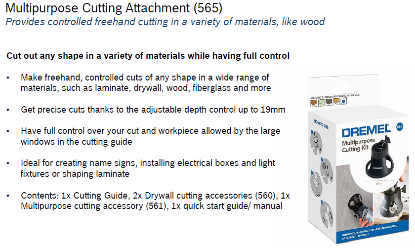 MULTIPURPOSE CUTTING KIT (Dremel 565)