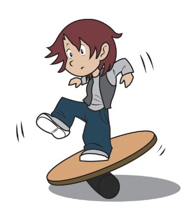 BALANCE BOARD, round, Ø 40 cm, 1 sphere (Freeman)