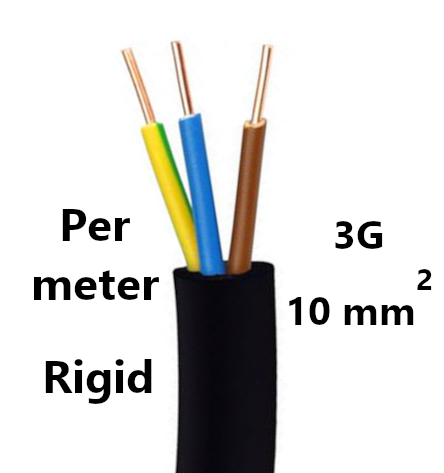 CABLE rigid, 3G10mm², per metre
