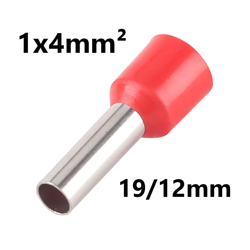 CABLE END SLEEVE insulated, 1x4mm², 19/12mm