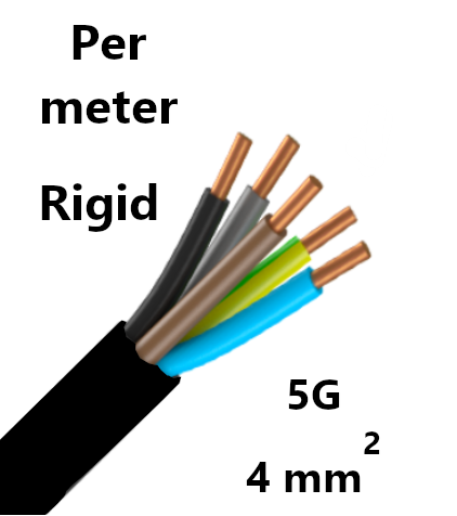 CABLE rigid, 5G4mm², per metre