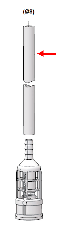 (Dosatron D3RE2) SUCTION HOSE transparent