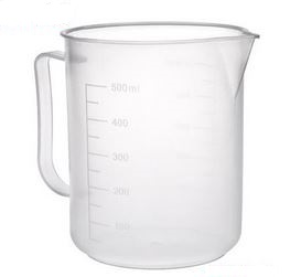 CUP, food-grade plastic, 500ml, graduated