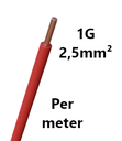 FIL DE CABLAGE rigide, cuivre, 2,5mm², rouge, le mètre