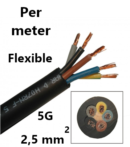 CABLE souple, 5G2,5mm², le mètre