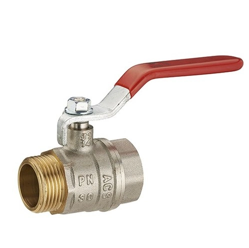 BALL VALVE, brass, ½", FxM threaded