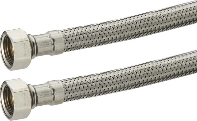 FLEXIBLE HOSE, 15/21, 1.50m, F/F, for stainl. st. surg. sink