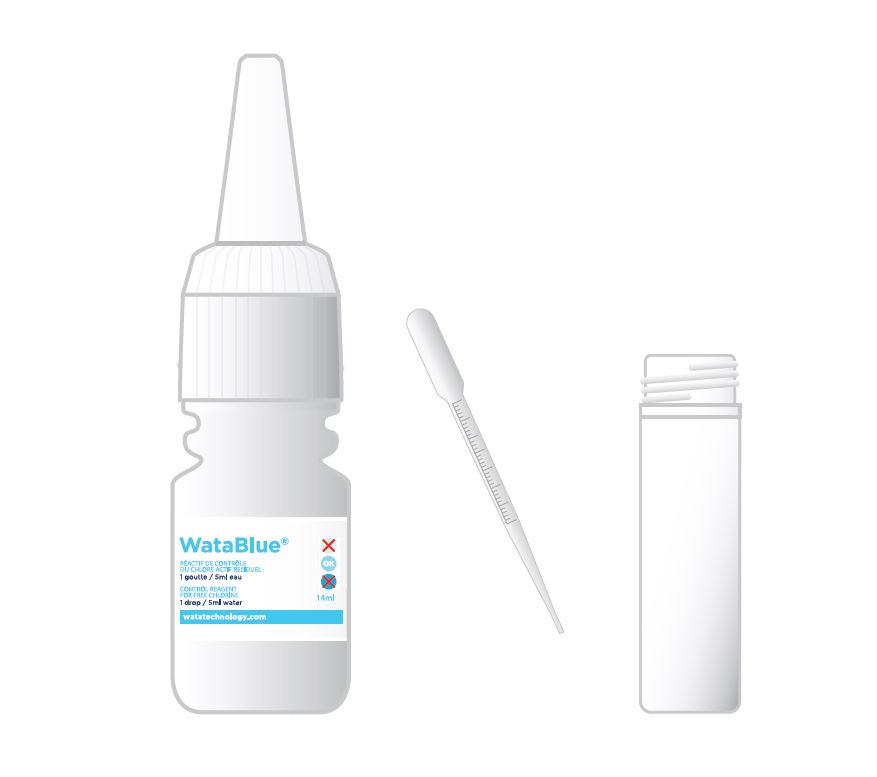RESIDUAL CHLORINE concentration test (Antenna WataBlue) set
