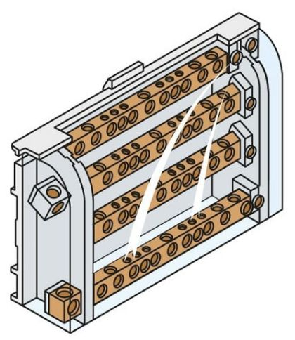 REPARTITEUR, 4P, 160A, 1x10-50²/3x6-35²/8x2,5-16², mod.