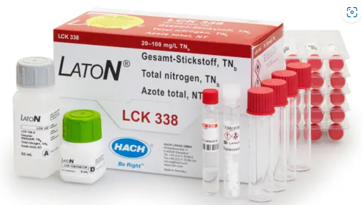 TOTAL NITROGEN TEST cuvette (Hach) 20-100 mg/L TN, 25 tests