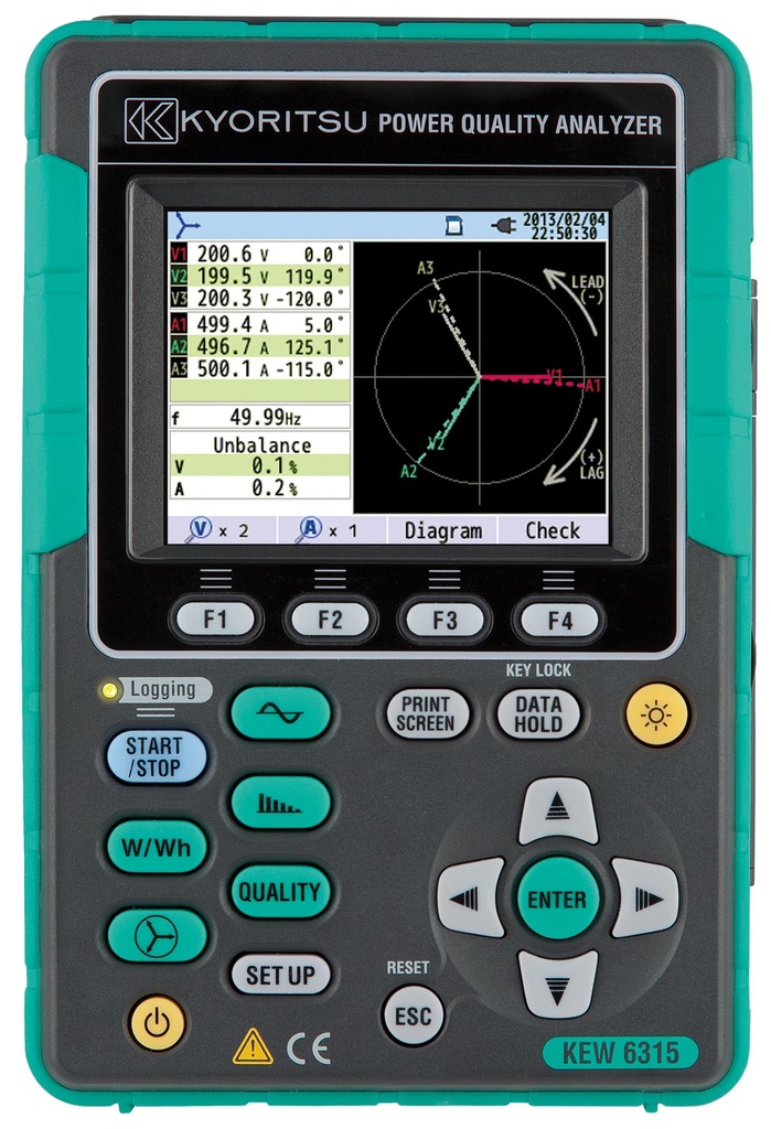 ANALYSEUR de puissance/d'energie (Kyoritsu K6315) triphasé
