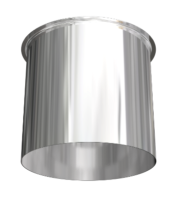 (cheminée) TUYAU, acier, Ø 150mm 2mm épaisseur, 1m + manchon