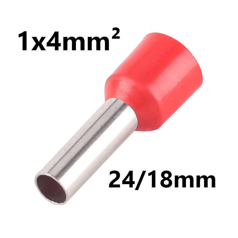EMBOUT DE CABLE isolé, 1x4mm², 24/18mm