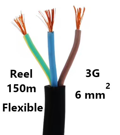 CABLE souple, 3G6mm², 150 métres