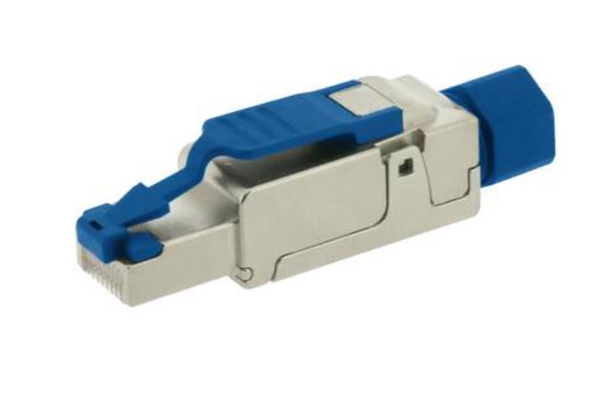RJ45 PLUG, STP, Class Ea, solid wire, no tools required