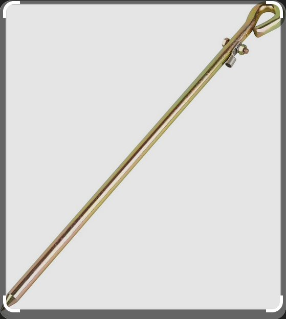 EARTH PEG, 300x8mm, with oval ring