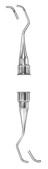 CURETTE DE GRACEY, détartrage, double, P3-P4, 351-72-83
