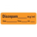 ETIQUETTE pour Diazepam, rouleau