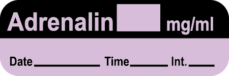 LABEL for Adrenaline, roll