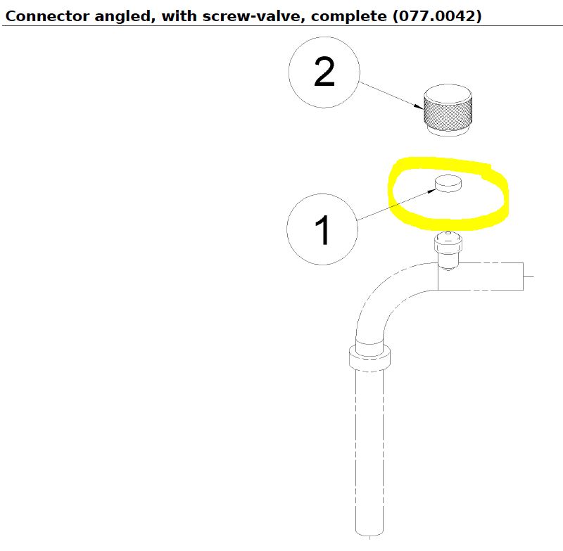 (ventouse obst.) JOINT de valve embout coudé 077.0044