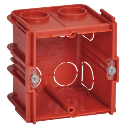 FLUSH-MOUNTED BOX single square masonry, 60mm deep