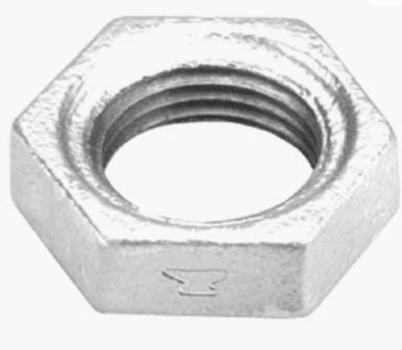 BACK NUT, galvanised, ½"