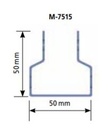 (Mecalux M7) MONTANT, type M7515, 50x50x2000mm, acier galva.