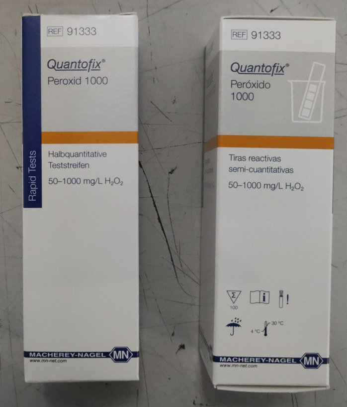 TEST STRIPS hydrogen peroxide/H2O2, 50-1000 mg/l