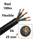 CABLE flexible, rubber, 5G25mm², per metre