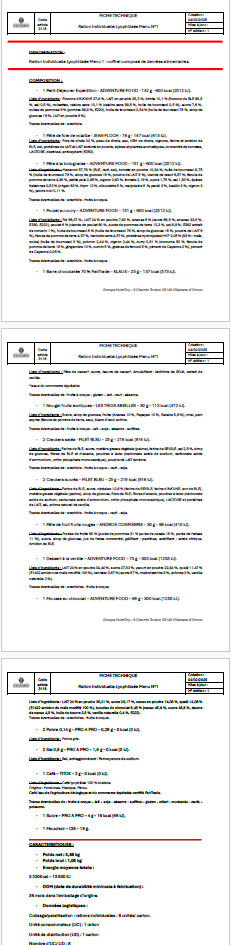 RATION BOX, 24h, adult, freeze-dried