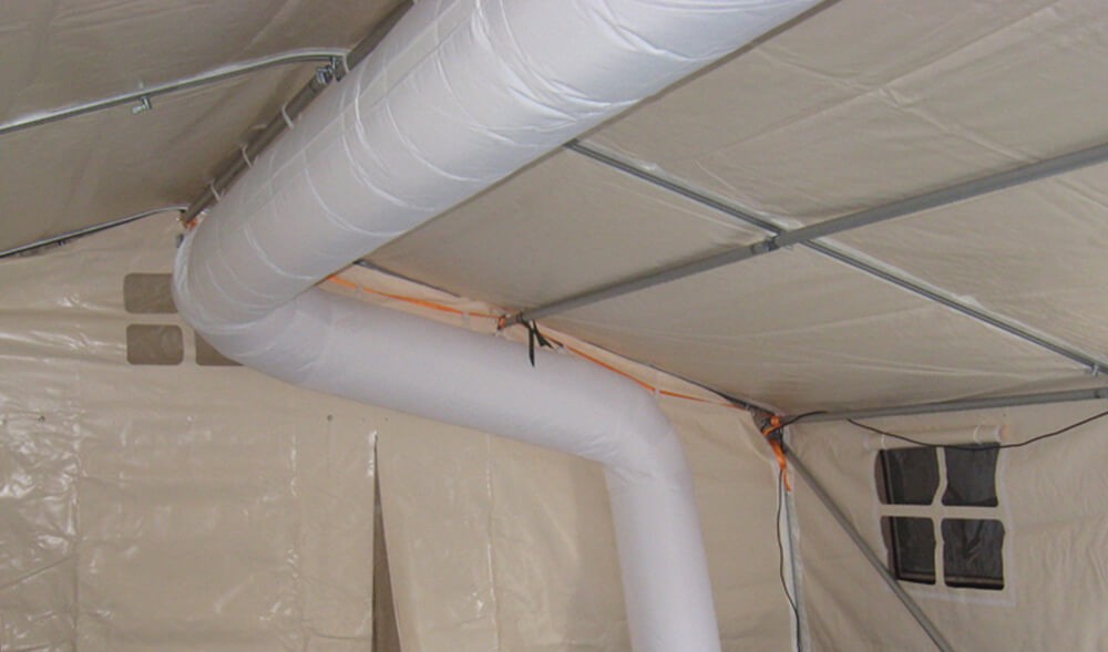 (tent 45m²) AIR DISTRIBUTION SHAFT central