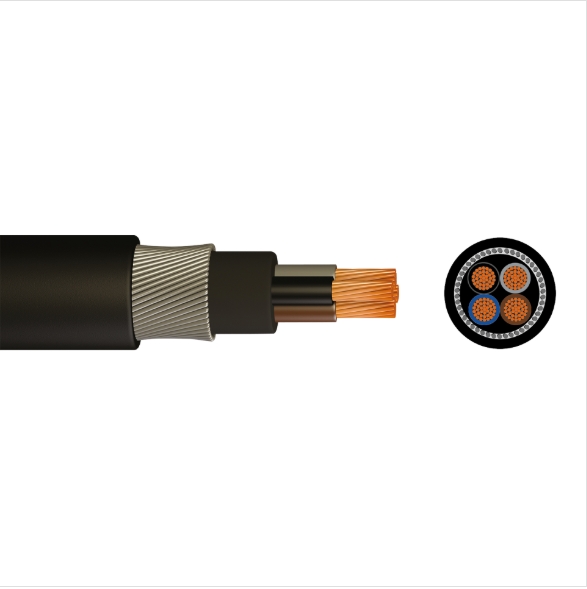 CABLE rigide (EAC) cuivre, 4x4mm², armé, le mètre