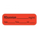 ETIQUETTE pour Rocuronium, rouleau