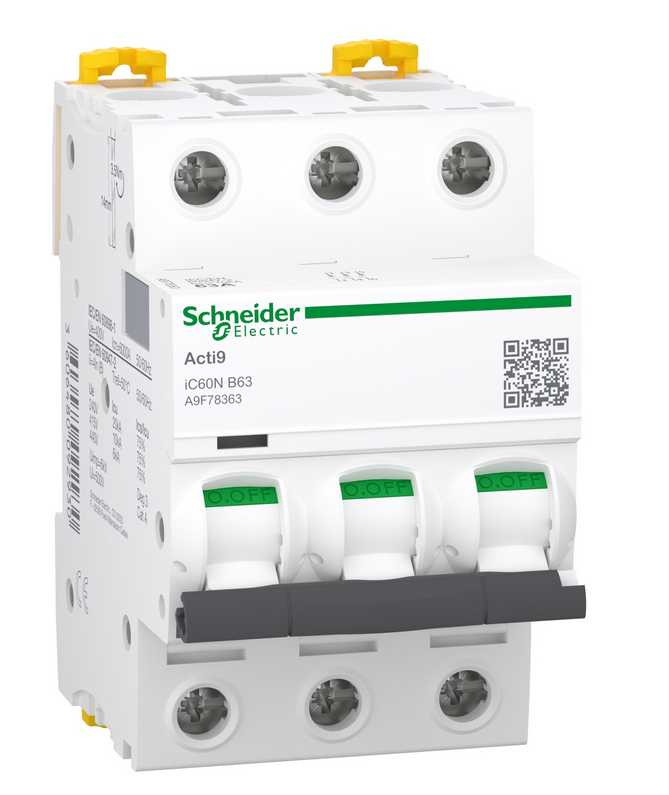 MCB (A9F78363) B63 6kA, 3P