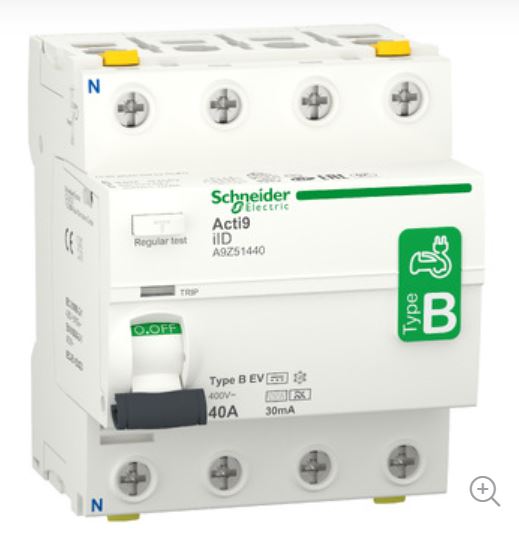 RCCB (A9Z51440) type-B-EV 40A 30mA 4P