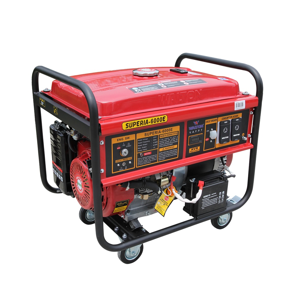 GENERATOR (WALTON SUPERIA-6000E) 6kVA 230V 50Hz, petrol