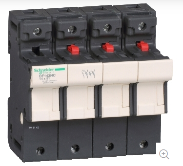 FUSE HOLDER (TeSys DF) for fuse 14x51 mm , 3P+N, 690V