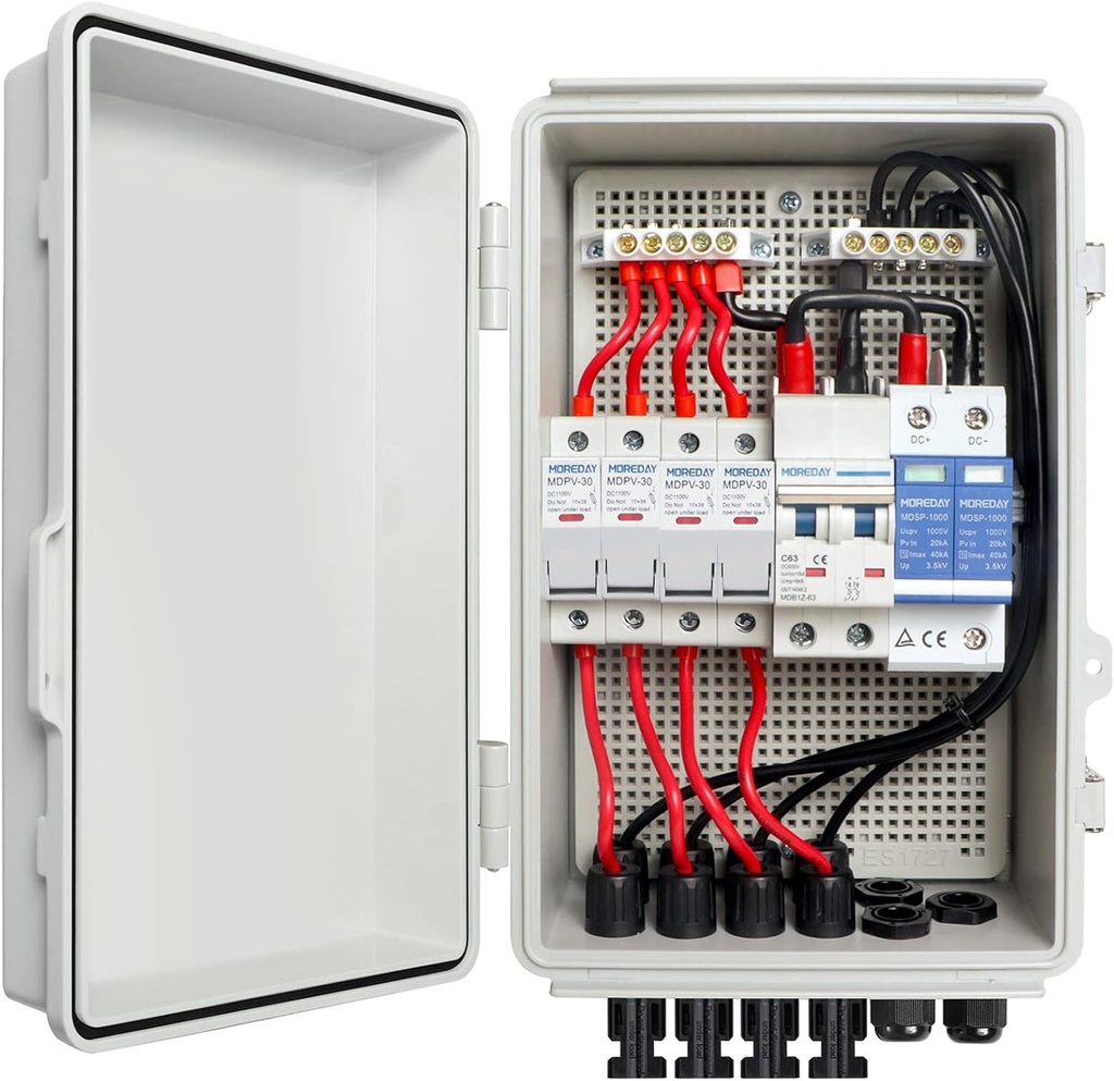 PROTECTIVE BOX PV, DC, fuse holder, 4 string, IP65