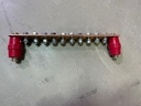 BUSBAR, 2P,10xM8, 48VDC + 2 insulators
