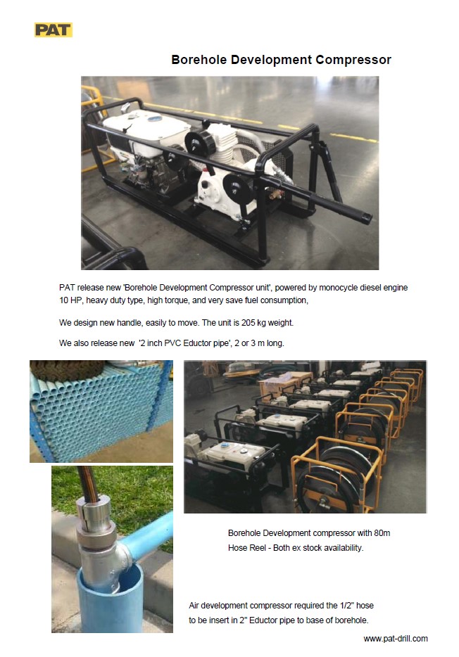 KIT BOREHOLE DEVELOPMENT (PAT)