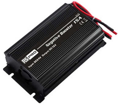 TRANSFORMATEUR CC/CC, 24V/12V, 15A max.