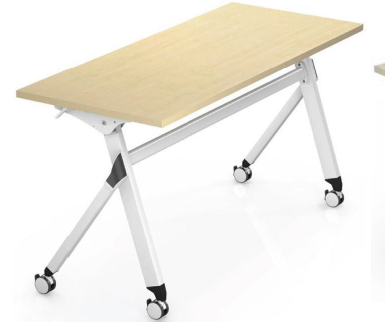 TABLE, surface stratifiée, 160x60x75cm, pliante, sur roues