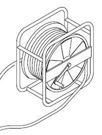 (Compressor TA-80) AIR HOSE, 80 meters, 1/2'', reel stand