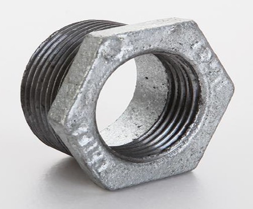 REDUCER COUPLING bushing, threaded, galvanised, 1"-½", MxF